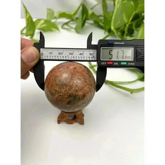 Orthoclase Natural Stone Crystal Quartz Ball 192g Healing Sphere 52mm - Picture 10 of 11